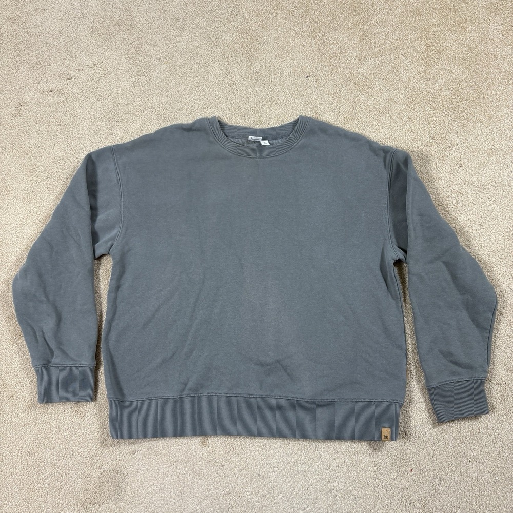 Tentree Sweatshirt Womens Medium Gray Organic Cotton Raglan Crewneck Fleece